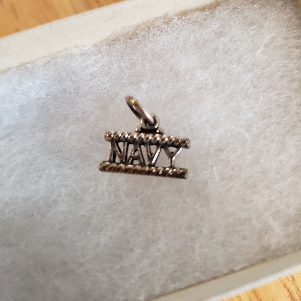 Sterling silver small navy necklace pendent